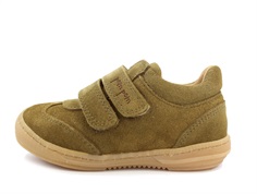 Pom Pom sneaker light green suede with velcro